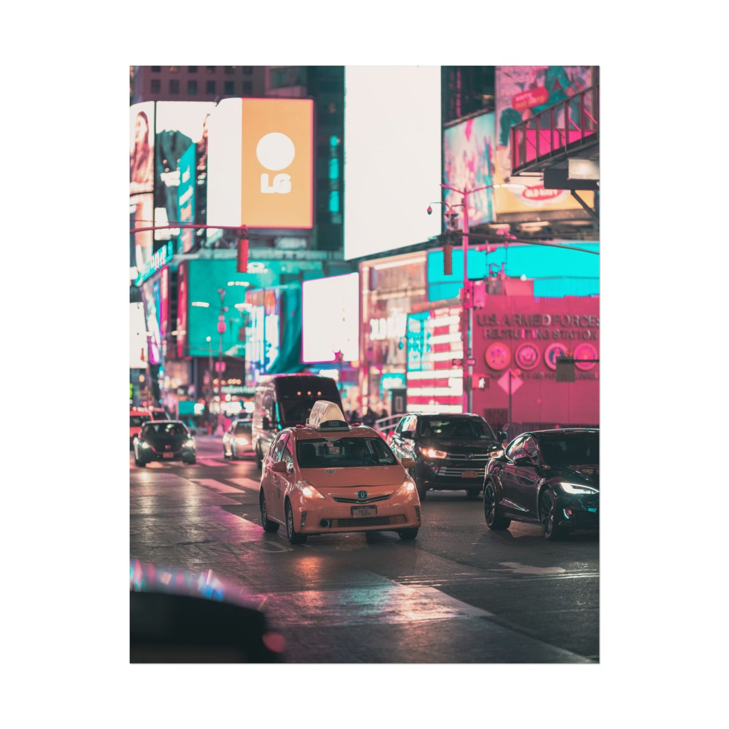 Taxi in Times Square (Poster)