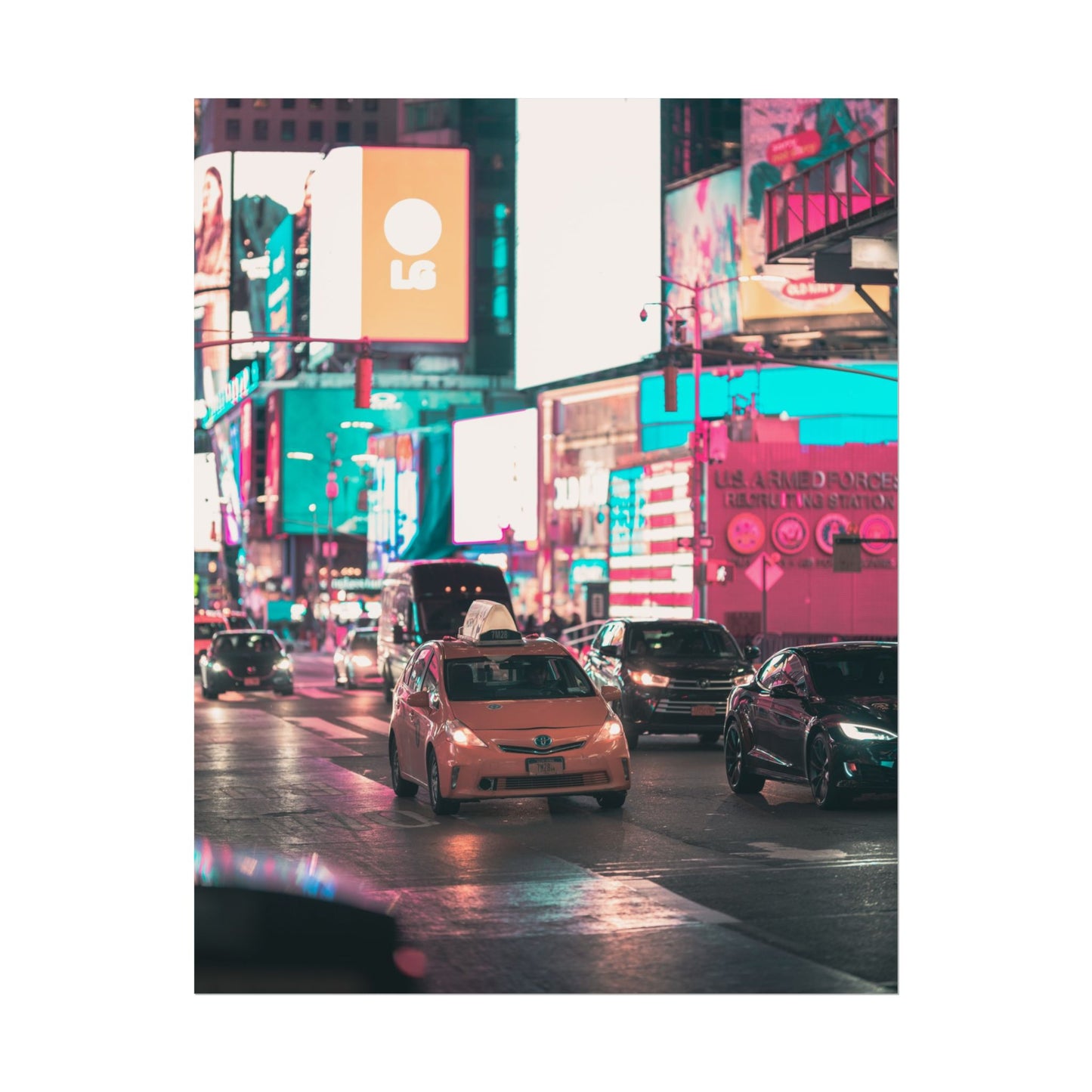 Taxi in Times Square (Poster)