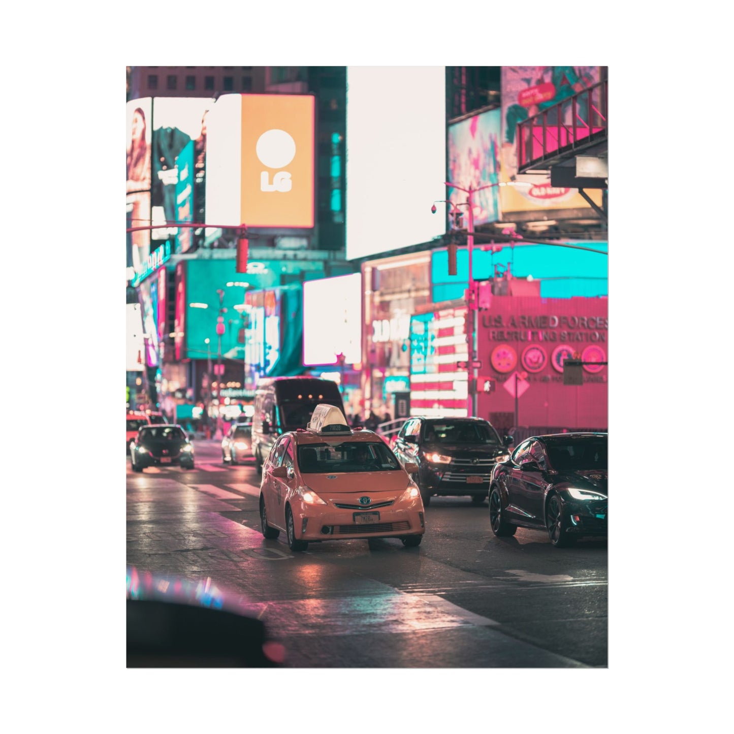 Taxi in Times Square (Poster)