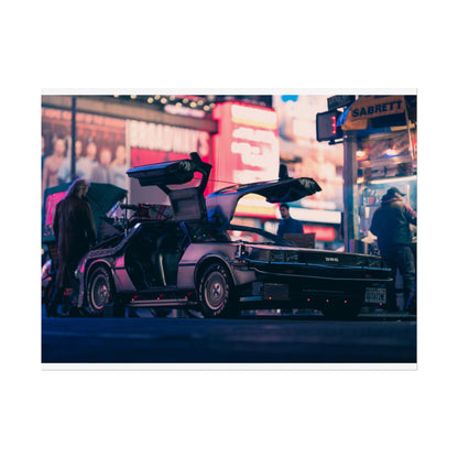 DeLorean in Times Square (Poster)