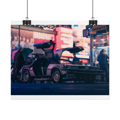 DeLorean in Times Square (Poster)