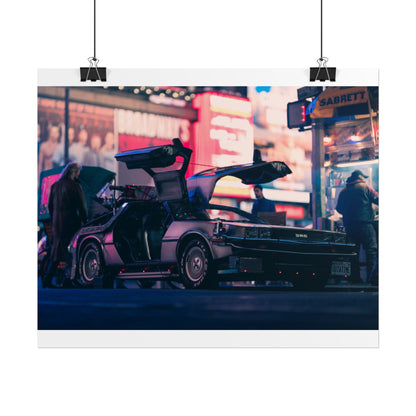 DeLorean in Times Square (Poster)