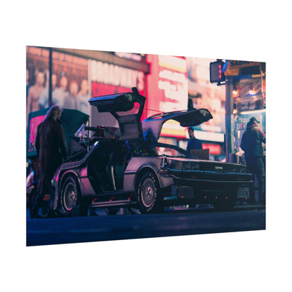 DeLorean in Times Square (Poster)