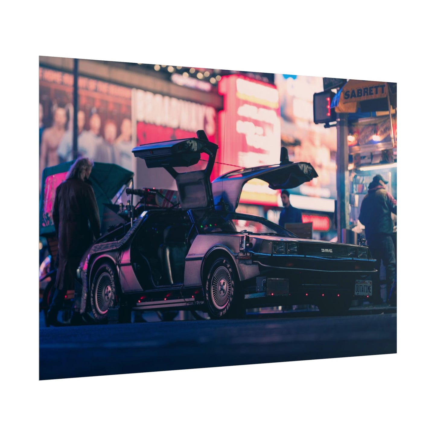 DeLorean in Times Square (Poster)