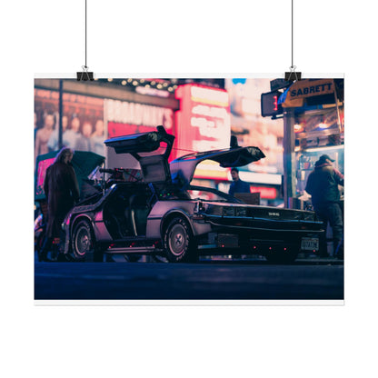 DeLorean in Times Square (Poster)